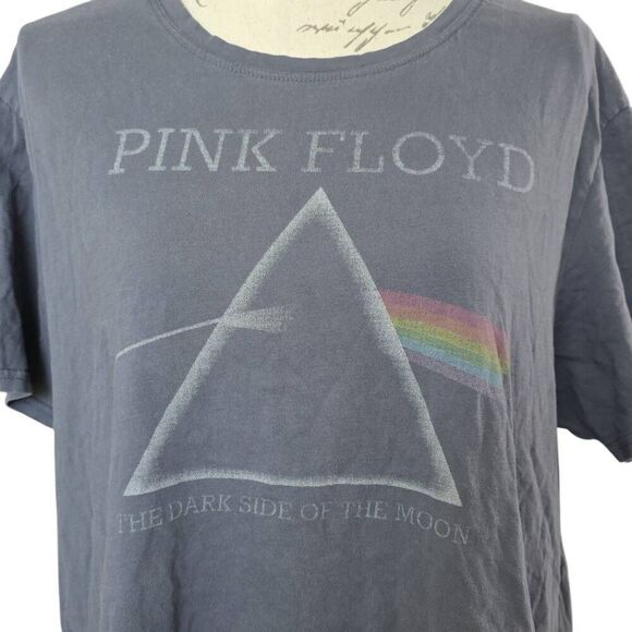 Pink Floyd Women's Size XL Gray Dark Side of the Moon Short Sleeve Shirt - Picture 4 of 5